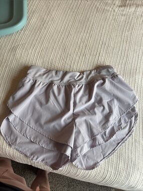 Apana Lavender Athletic Layered Hem Shorts